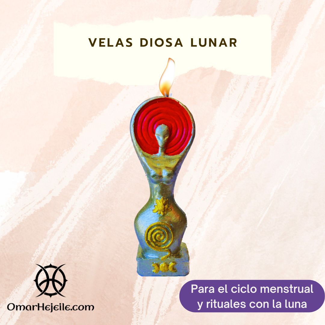 Vela Diosa Lunar: Canaliza la Energía Mágica de la Luna y el Ciclo Menstrual