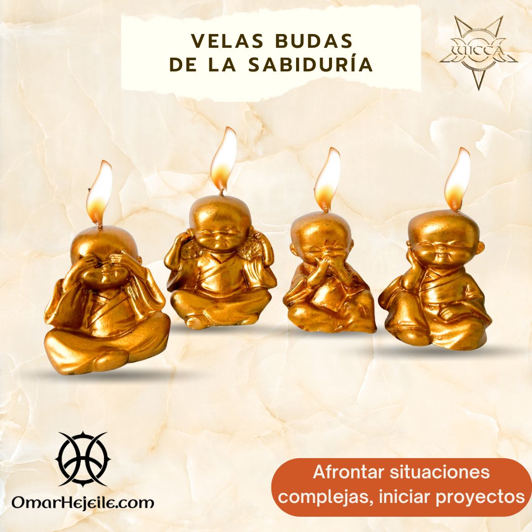 Velas Budas de la Sabiduría, para iniciar proyectos