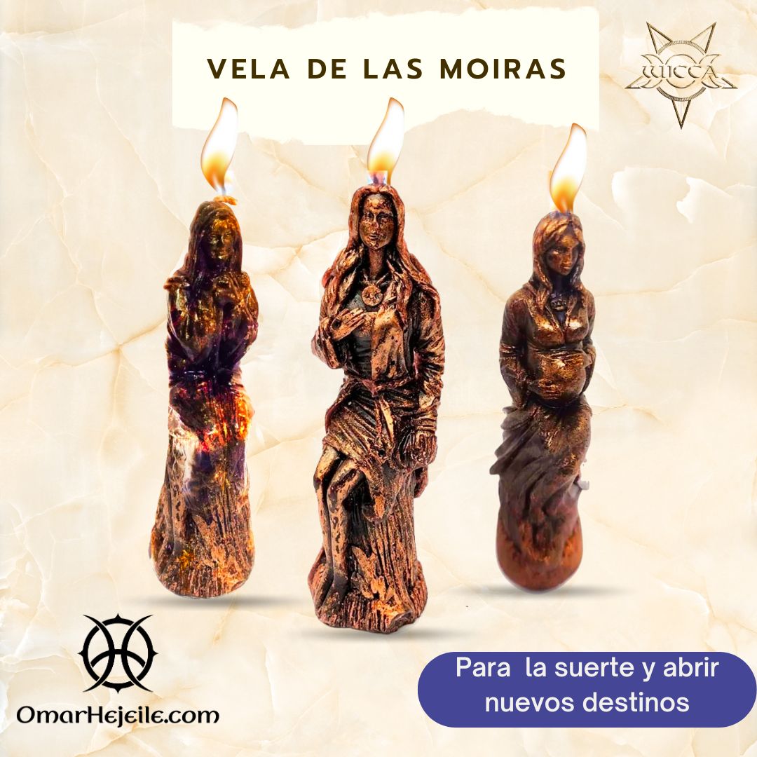 Velas de las Tres Moiras: Tejedoras del Destino y Portadoras de Suerte